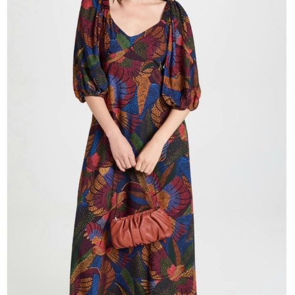 Multicolor Patterned Maxi Dress - Picture 3 of 6